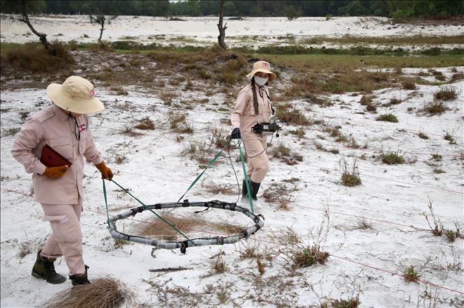 Quang Tri déminage de plus de 275 millions de m2 de terres contaminées par des bombes et mines