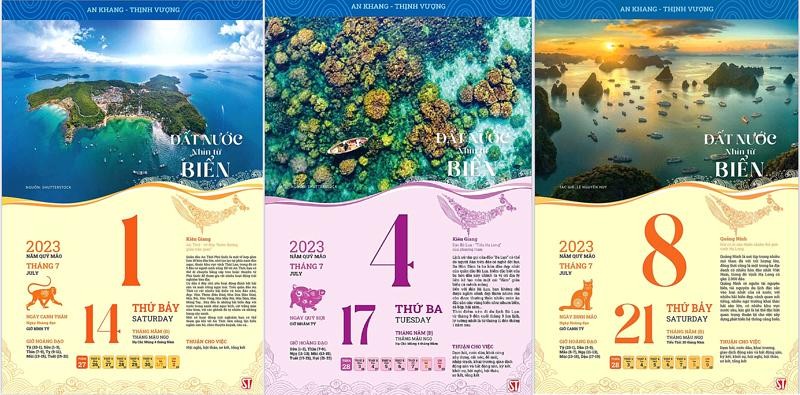 Les mers et les îles du Vietnam à l honneur dans le calendrier 2023
