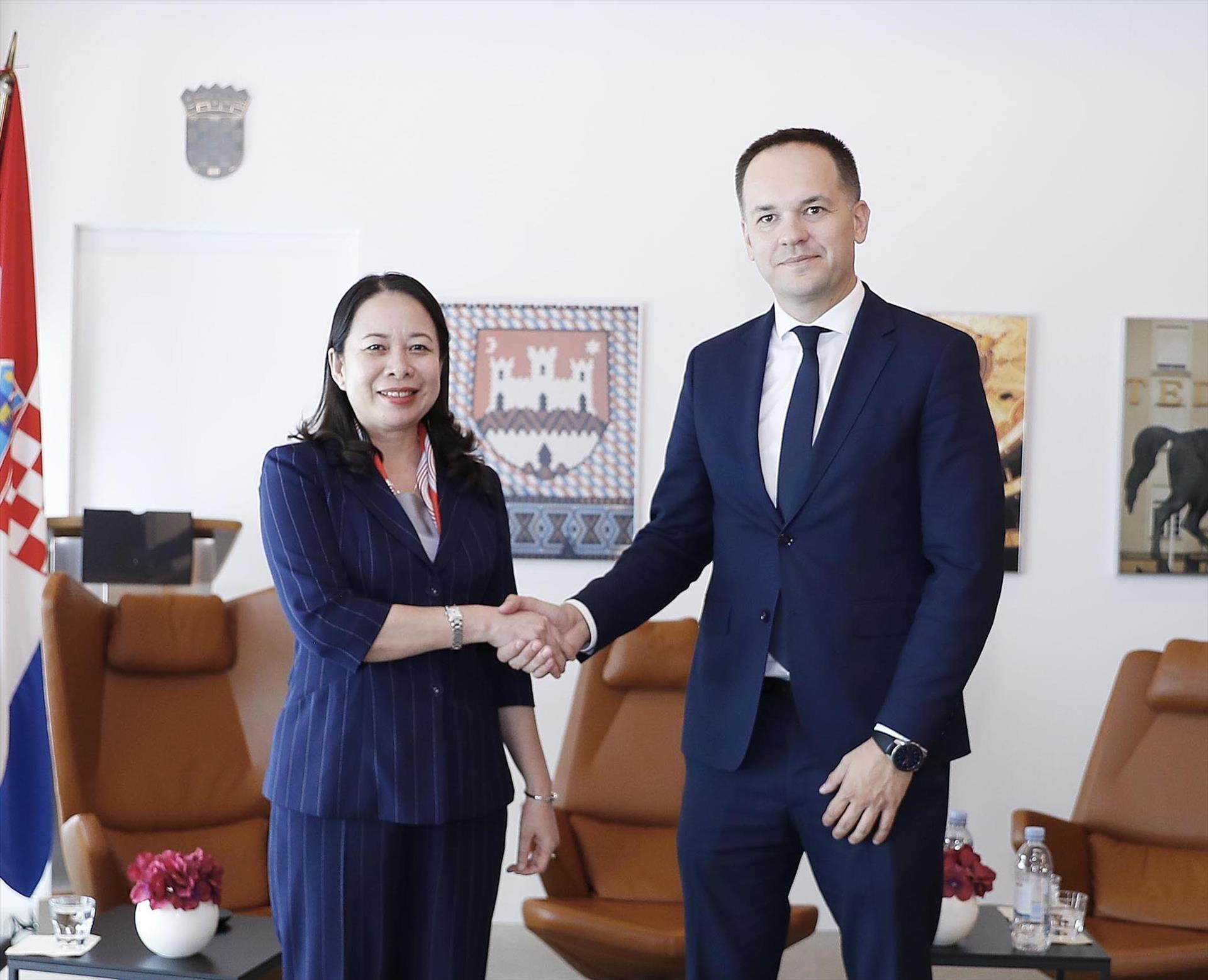 La vice-présidente Vo Thi Anh Xuan entame sa visite officielle en Croatie