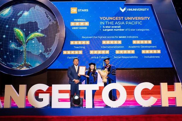 VinUni, une des meilleures universités en Asie-Pacifique, obtient sept critères QS cinq étoiles