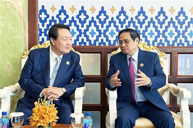 Le PM Pham Minh Chinh rencontre le président de la République de Corée à Phnom Penh