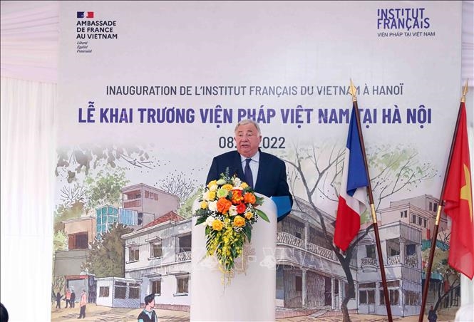 Le président du Sénat français à l’ouverture du nouveau siège de l’Institut français de Hanoi