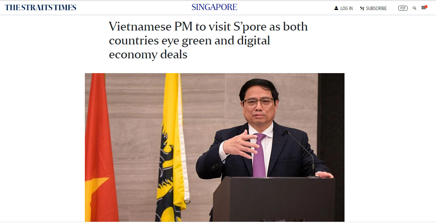 Le Vietnam et Singapour visent des accords d économie verte et numérique, selon le Straits Times