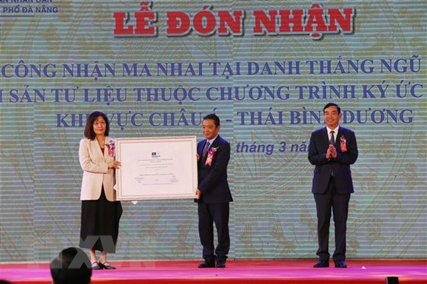 Patrimoine Da Nang reçoit un certificat de l’UNESCO pour ses Ma Nhai Inscriptions