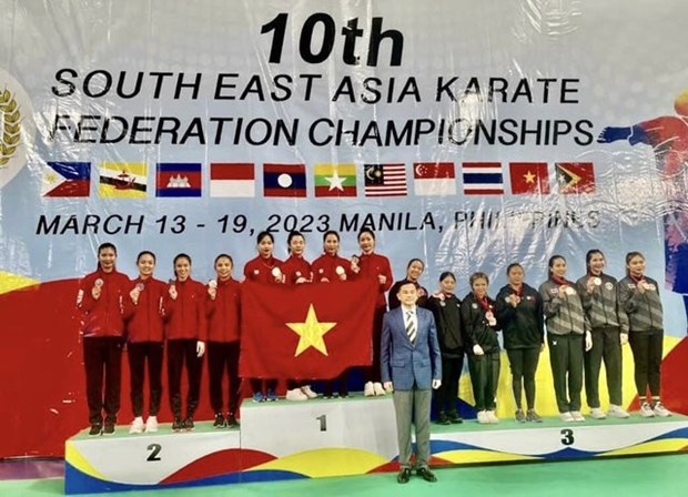 Le Vietnam remporte la première place aux Championnats de karaté d Asie du Sud-Est