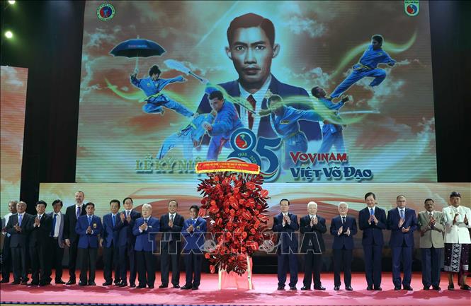 Le président Vo Van Thuong à la célébration de la fondation du Vovinam Viet Vo Dao