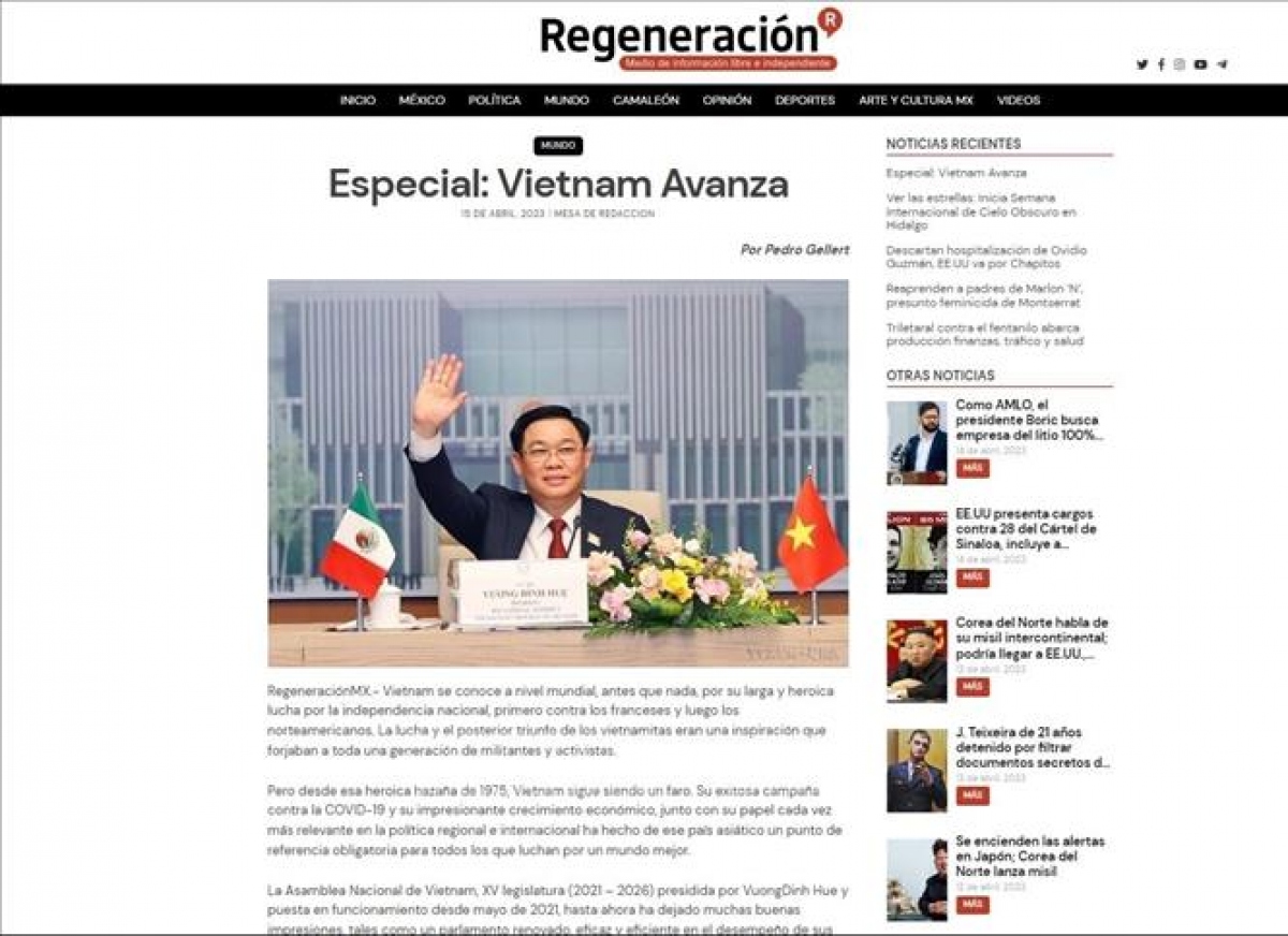 Des médias mexicains parlent de la visite en Amérique latine du président de l AN du Vietnam