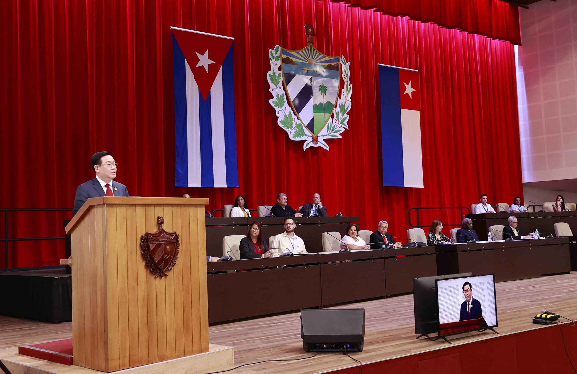 À Cuba, le président de l’Assemblée nationale du Vietnam s’adresse devant l’ANPP