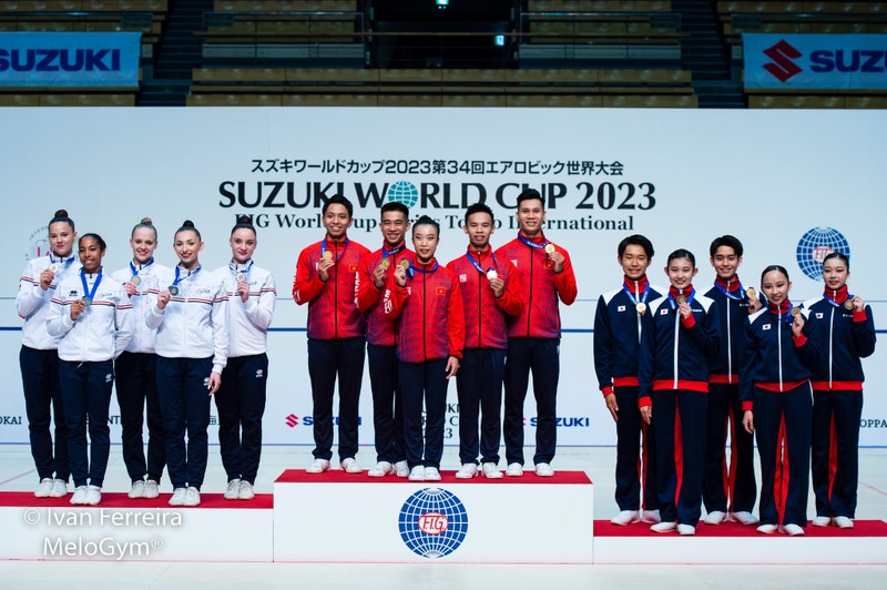 Le Vietnam remporte l or à la Coupe du monde de gymnastique Aérobic Suzuki