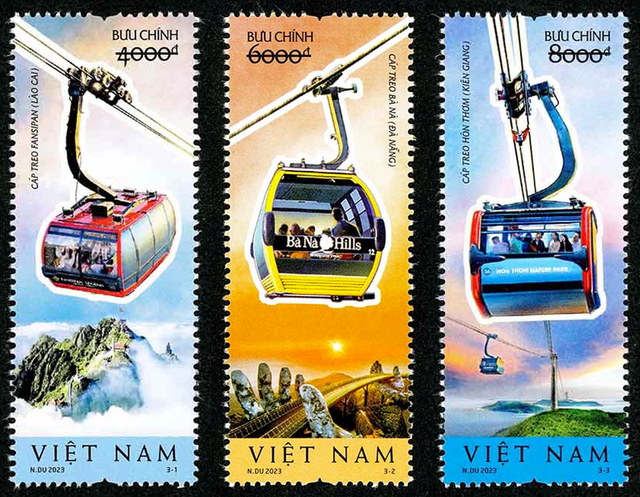 Une nouvelle collection de timbres présente des téléphériques vietnamiens