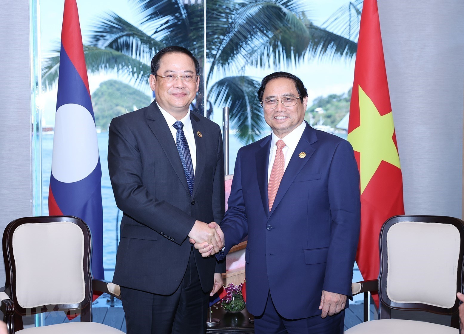 Le Premier ministre Pham Minh Chinh rencontre son homologue lao Sonexay Siphandone