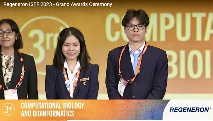 Sciences des lycéens vietnamiens primés au concours REGENERON ISEF 2023