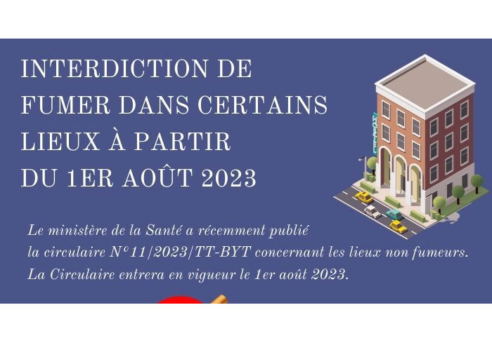 Interdiction de fumer dans certains lieux à partir du 1er août 2023