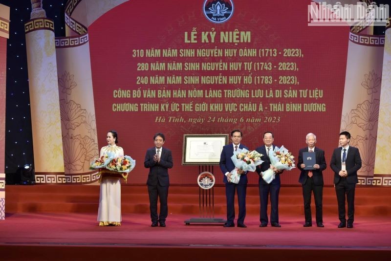 Les documents Sino-Nom de Ha Tinh honorés en tant que patrimoine documentaire de l Asie-Pacifique