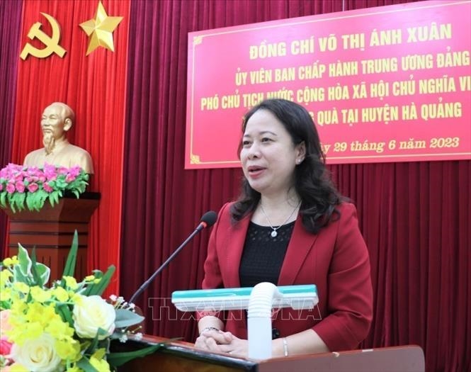 La vice-présidente Vo Thi Anh Xuan se rend à Cao Bang