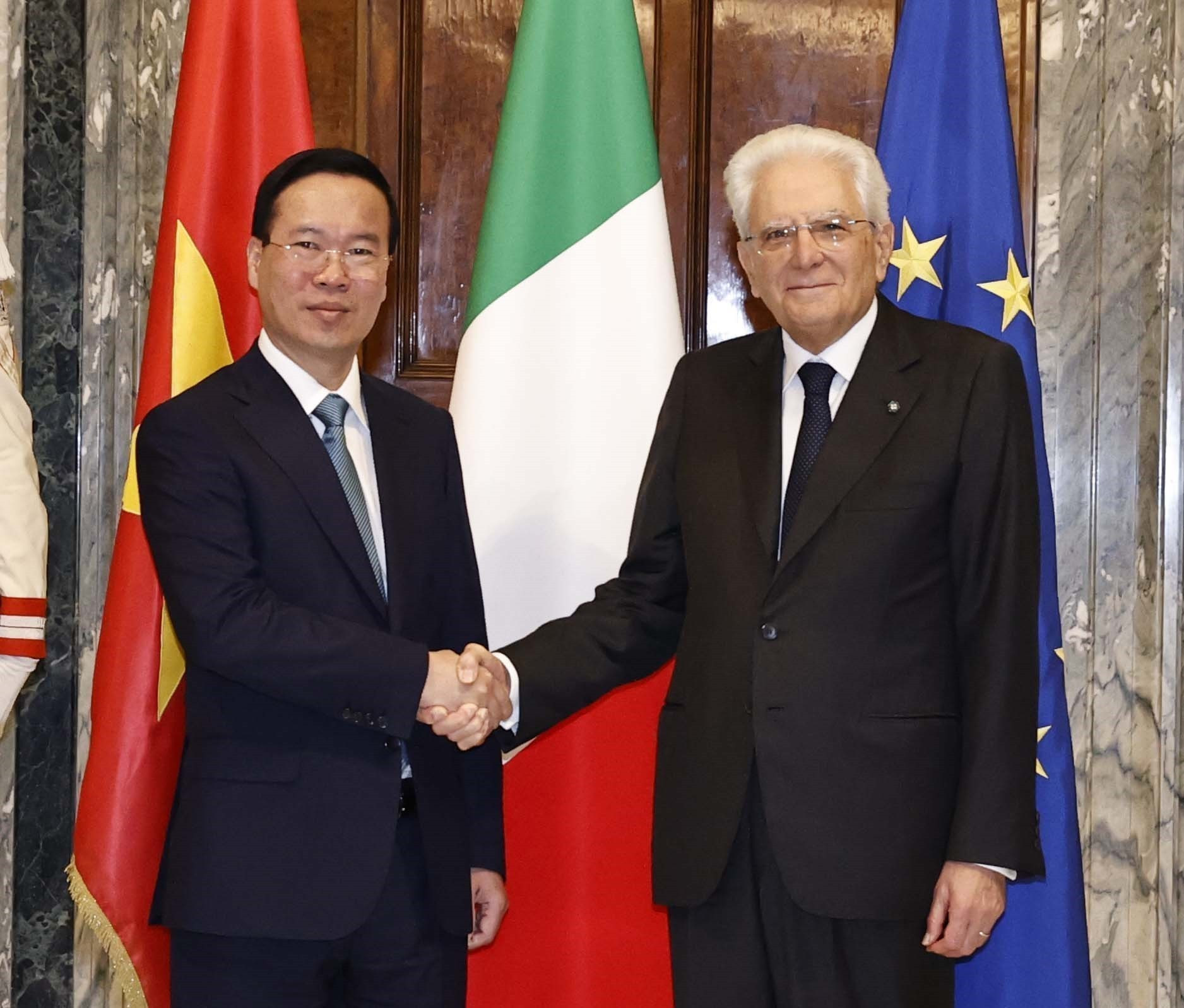 Les présidents vietnamien et italien s engagent à renforcer le partenariat stratégique