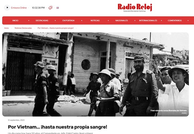 La presse cubaine publie des articles sur la visite au Vietnam du leader Fidel Castro il y a 50 ans