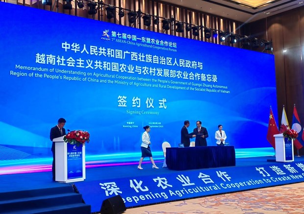 Le Vietnam et le Guangxi Chine signent un protocole d’accord sur la coopération agricole