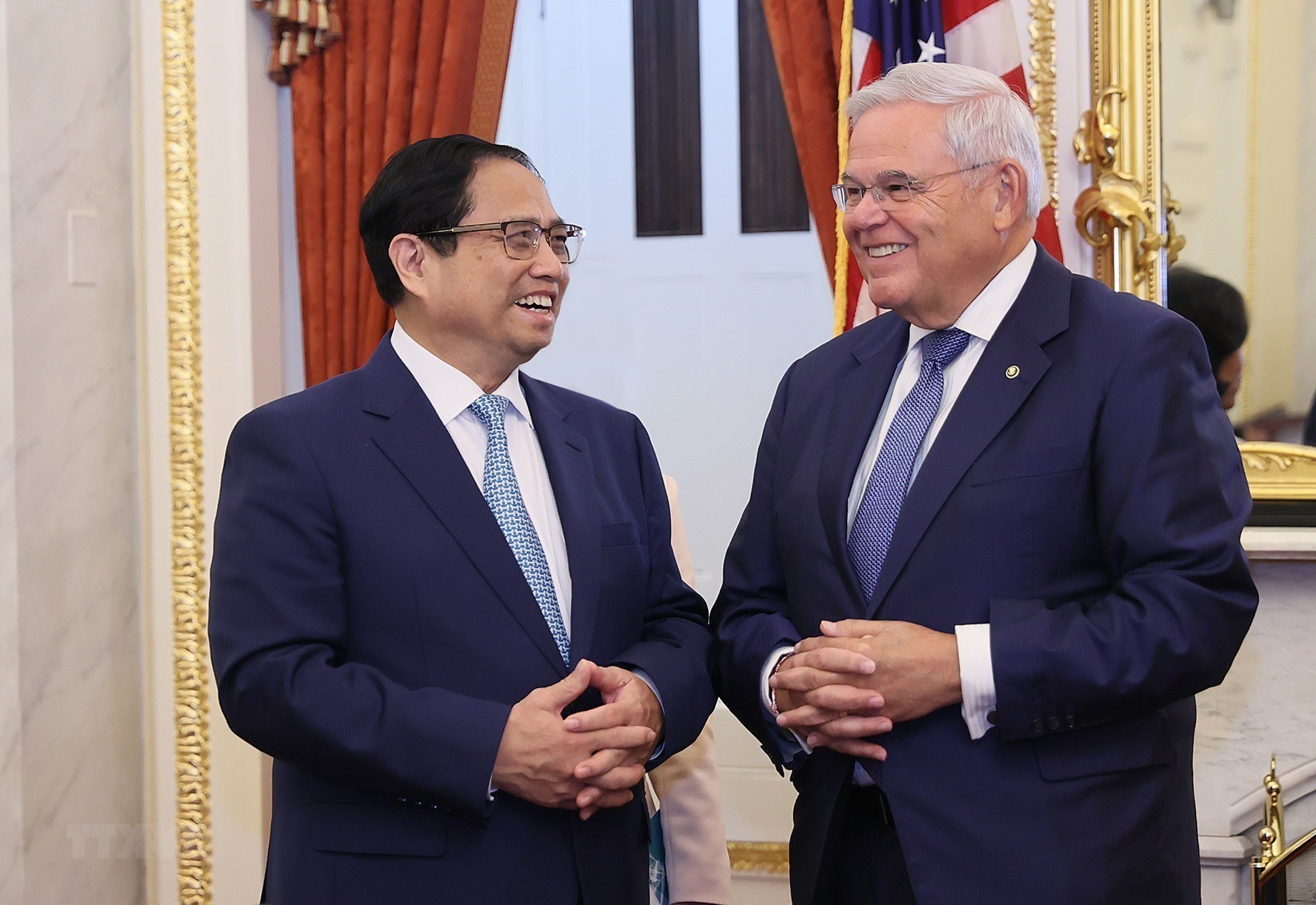 Le Premier ministre Pham Minh Chinh rencontre des responsables du Congrès américain