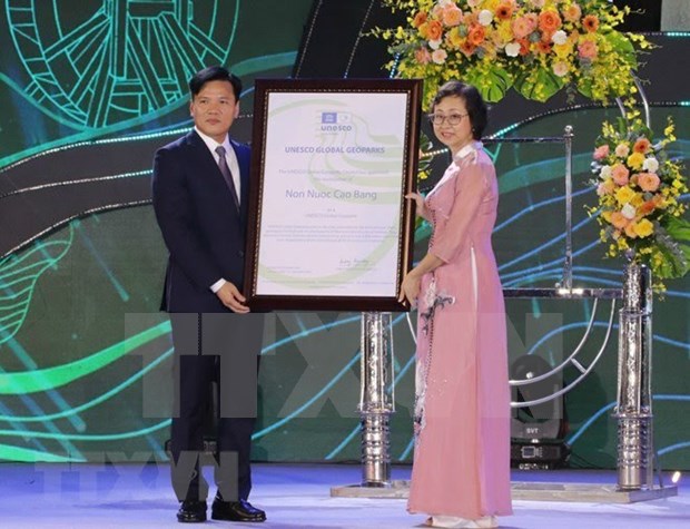 Géoparc de Non Nuoc Cao Bang le label Géoparc mondial UNESCO est renouvelé