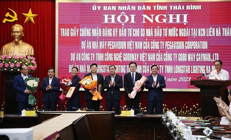Trois projets d’IDE de 270 millions de dollars autorisés à Thai Binh