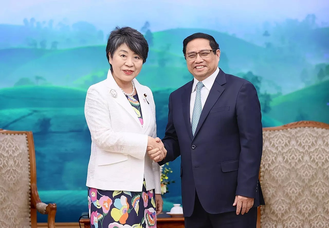 Le Premier ministre Pham Minh Chinh reçoit la ministre japonaise des Affaires étrangères