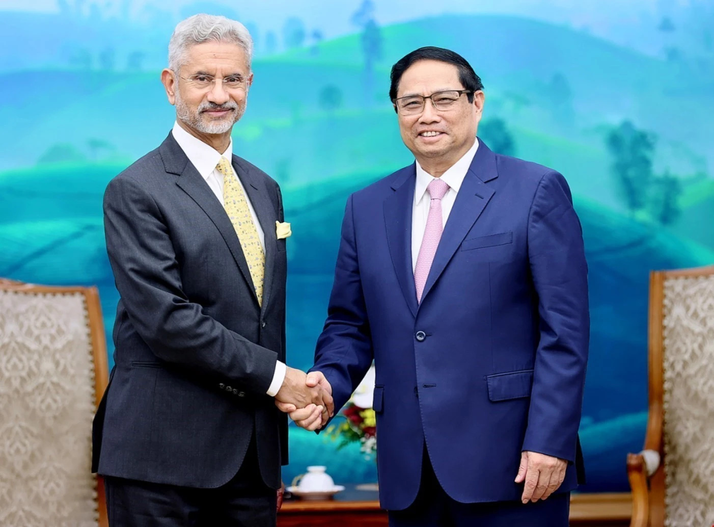 Le Premier ministre Pham Minh Chinh reçoit le ministre indien des Affaires étrangères