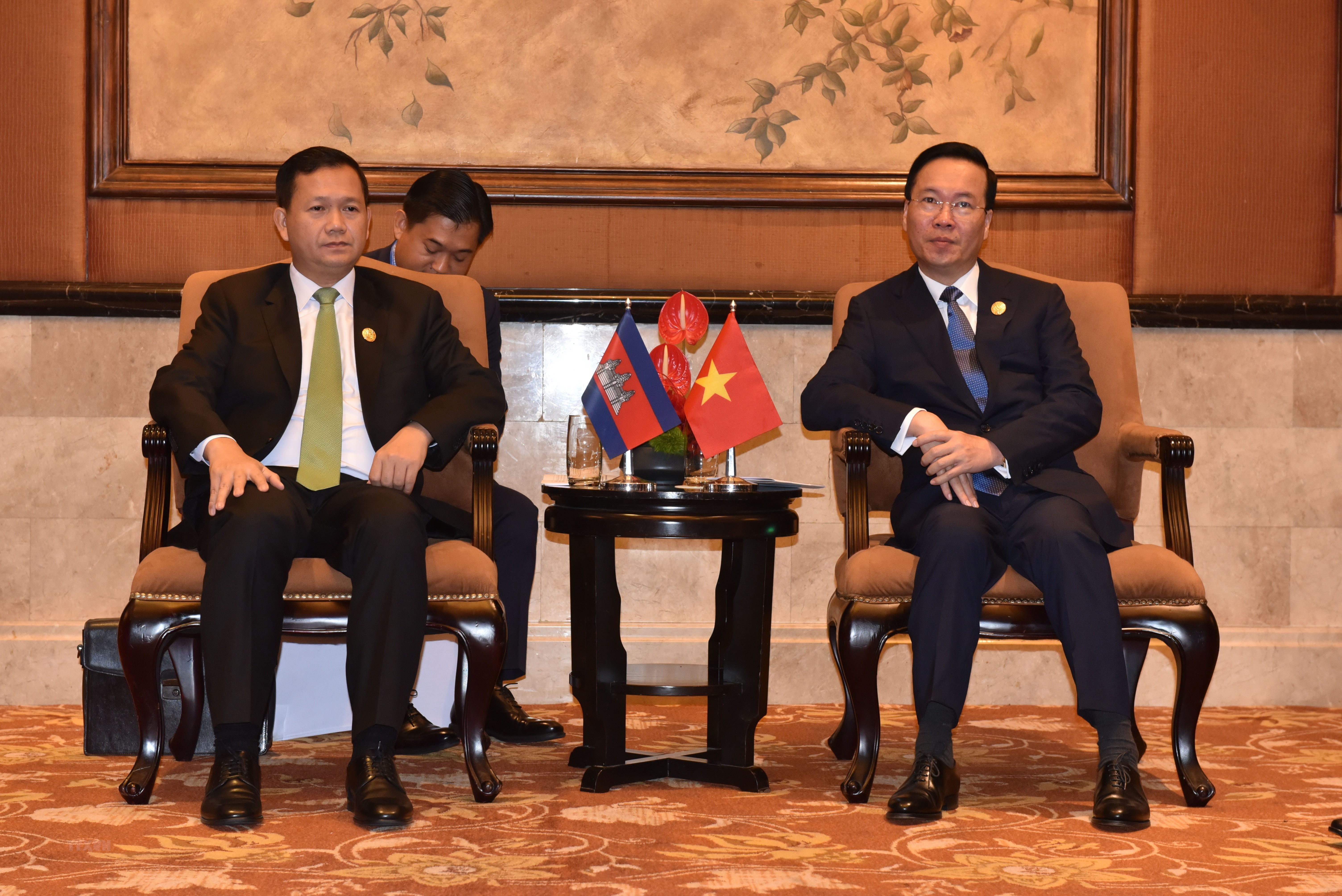 Le président Vo Van Thuong reçoit le Premier ministre cambodgien Hun Manet