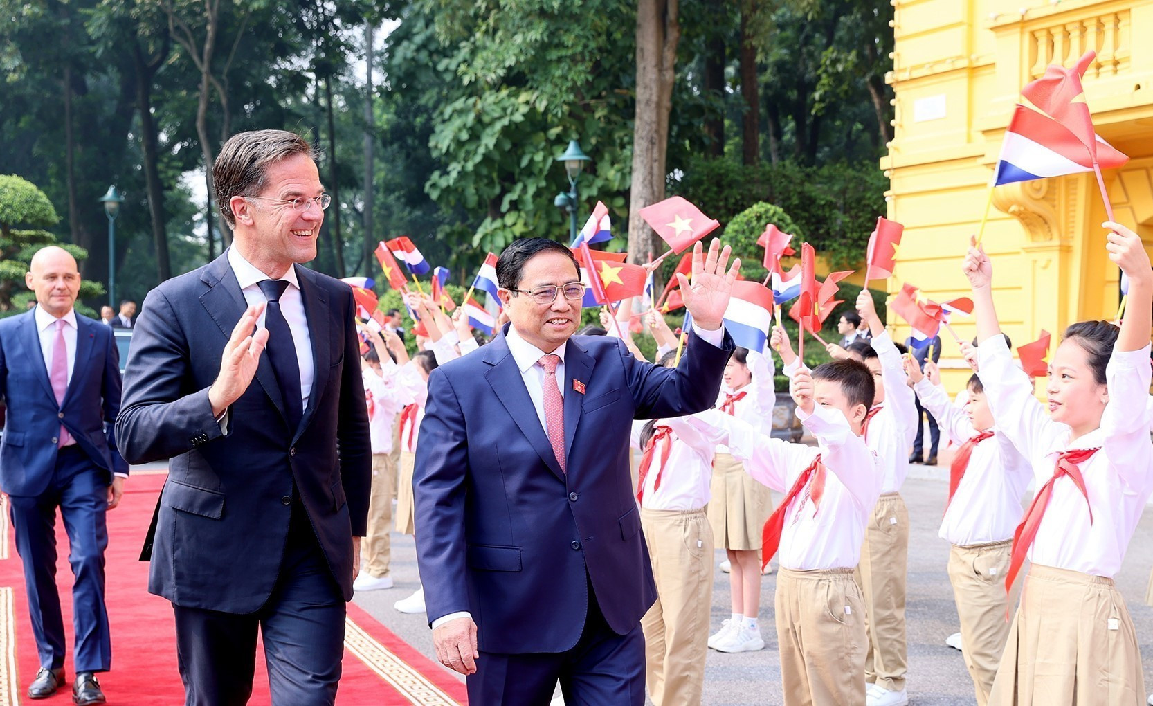 Cérémonie d’accueil du Premier ministre néerlandais Mark Rutte à Hanoï
