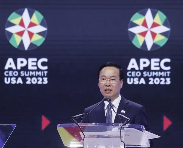 Le président Vo Van Thuong au Sommet des dirigeants d’entreprise de l APEC 2023