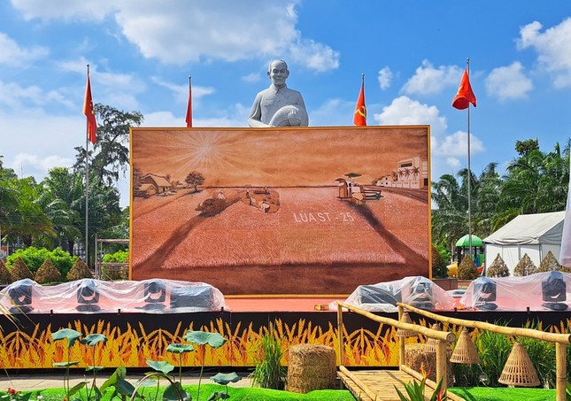 Le plus grand tableau à base de riz ST du Vietnam établi à Soc Trang