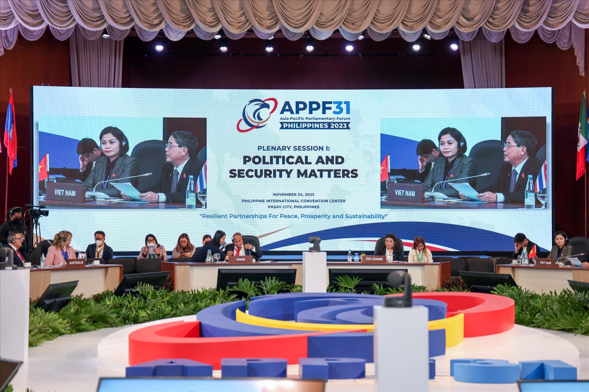 Le Vietnam formule quatre recommandations lors du 31e Forum parlementaire Asie-Pacifique