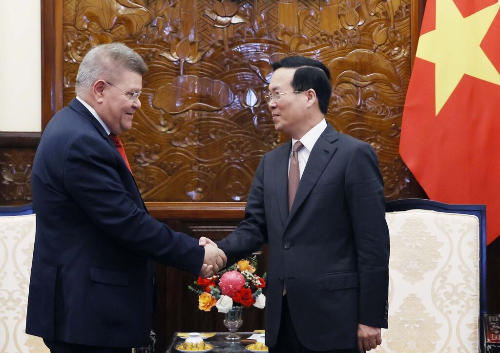 Le président Vo Van Thuong reçoit le secrétaire général de la Fédération syndicale mondiale