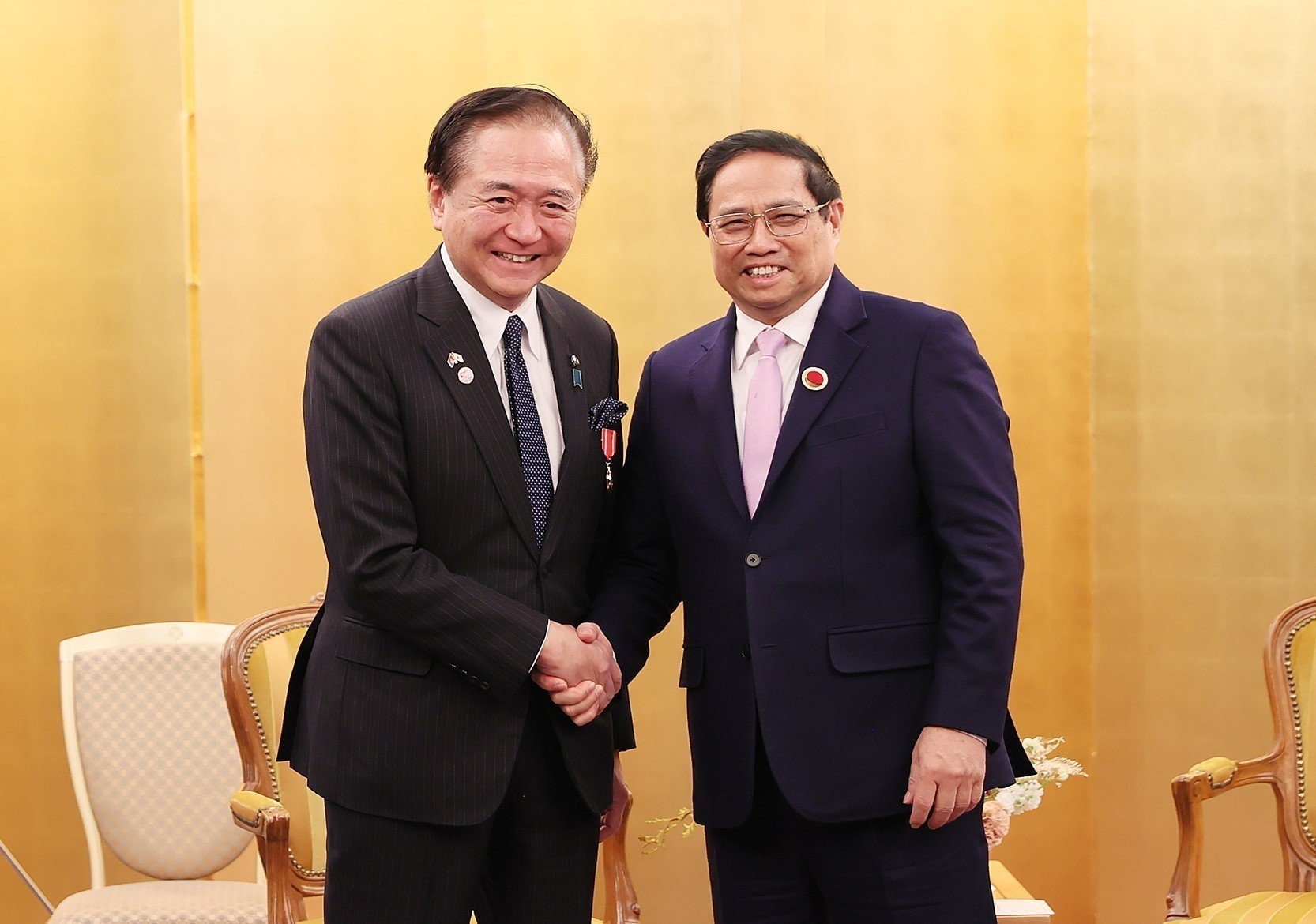 Le Premier ministre Pham Minh Chinh reçoit les gouverneurs de cinq préfectures japonaises