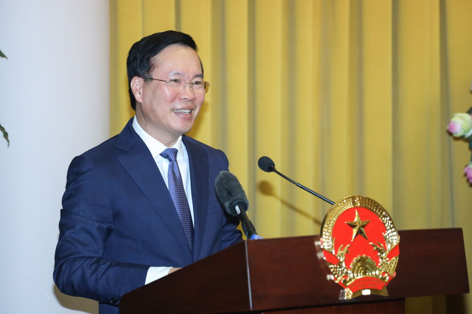 Le président Vo Van Thuong à la conférence de déploiement des tâches 2024 du bureau présidentiel