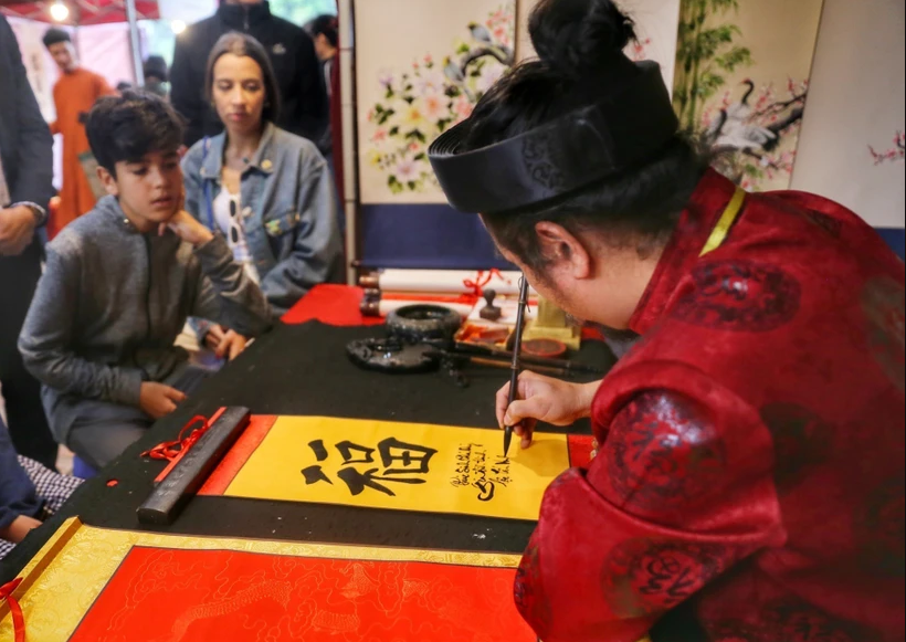 La Fête des Lettres au printemps Giap Thin 2024 recrée l espace d examen traditionnel