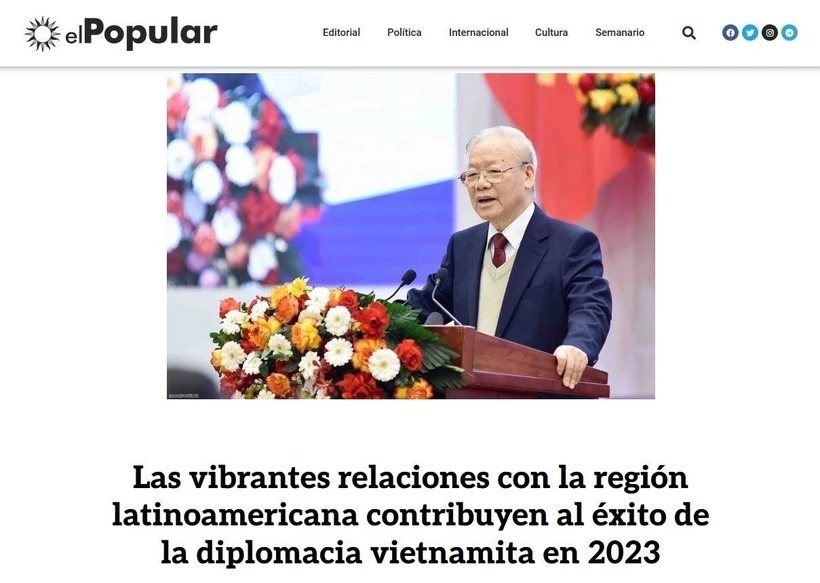 Un journal uruguayen apprécie le style de la «diplomatie du bambou» du Vietnam
