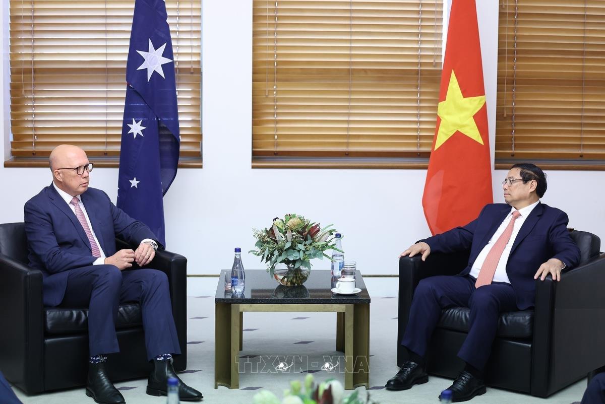 Le Premier ministre Pham Minh Chinh rencontre le chef du Parti libéral d’Australie