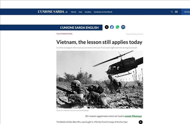 Un journal italien exalte la victoire de Dien Bien Phu