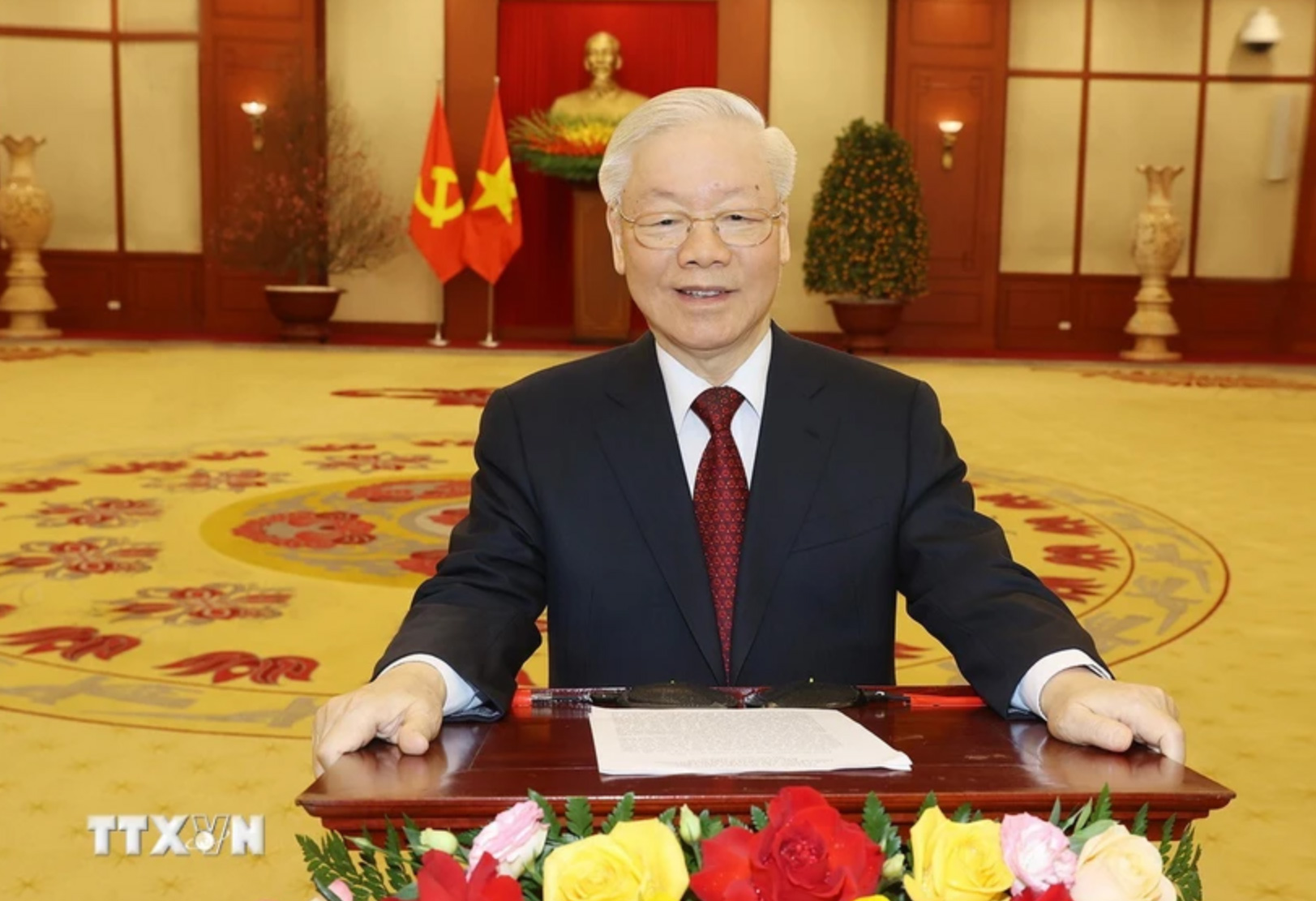 Le SG du Parti Nguyen Phu Trong adresse ses vœux du Nouvel An au Laos et au Cambodge