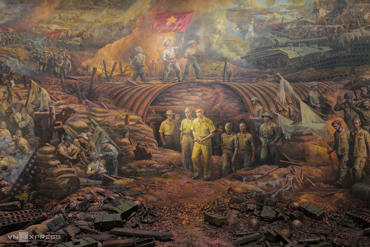 Le tableau géant recrée la victoire de Dien Bien Phu