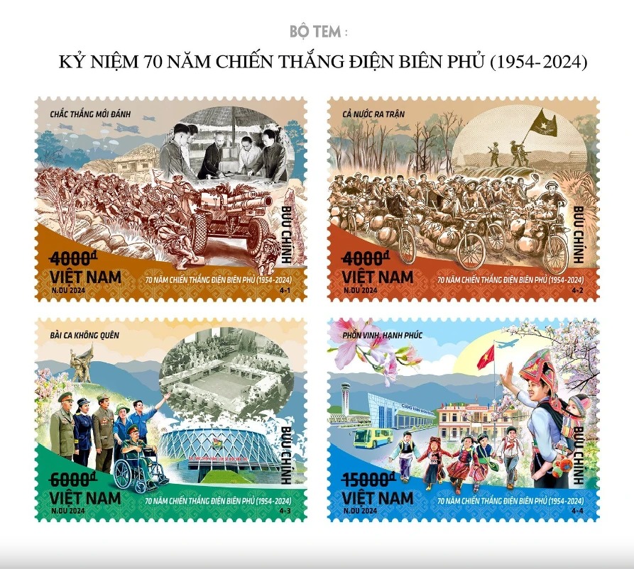 Une collection de timbres-poste spéciale marque le 70e anniversaire de la Victoire de Diên Biên Phu