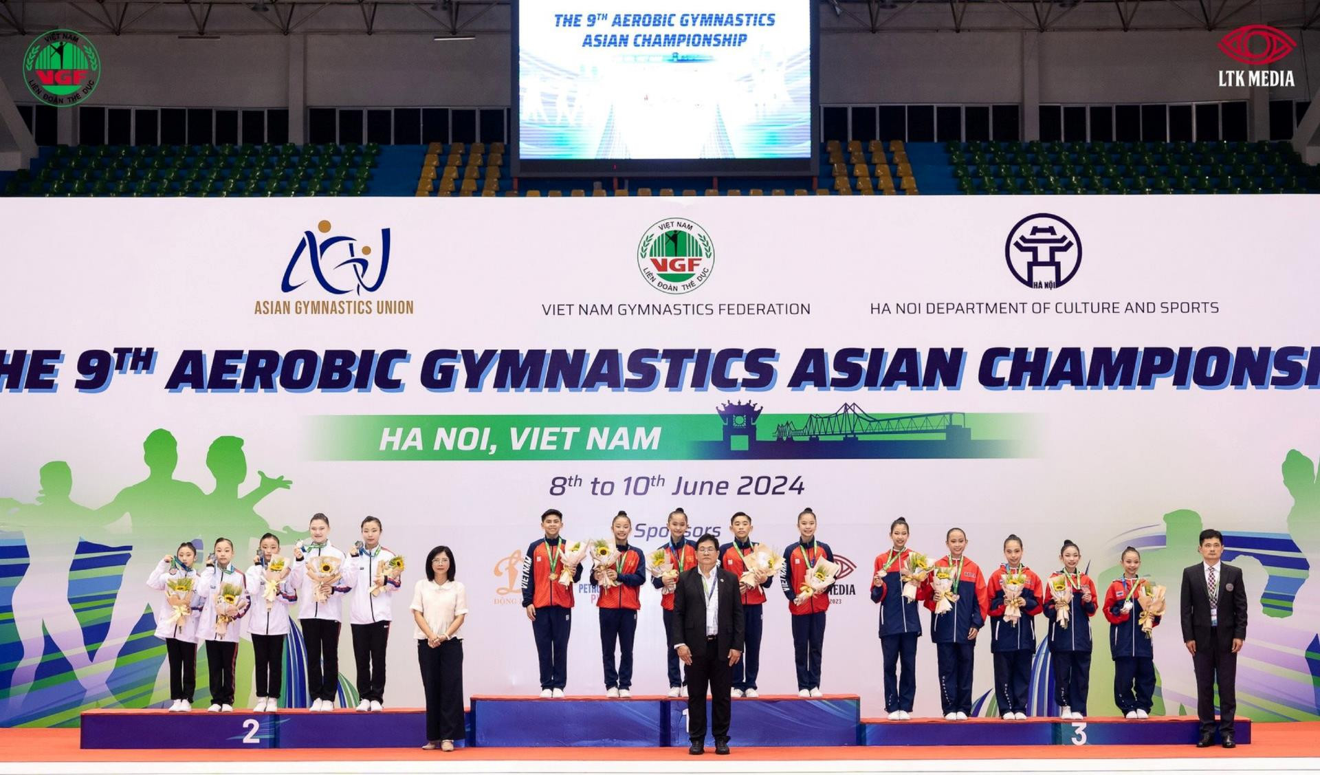 Le Vietnam en tête du classement à la 9e édition des Championnats d’Asie de gymnastique aérobic