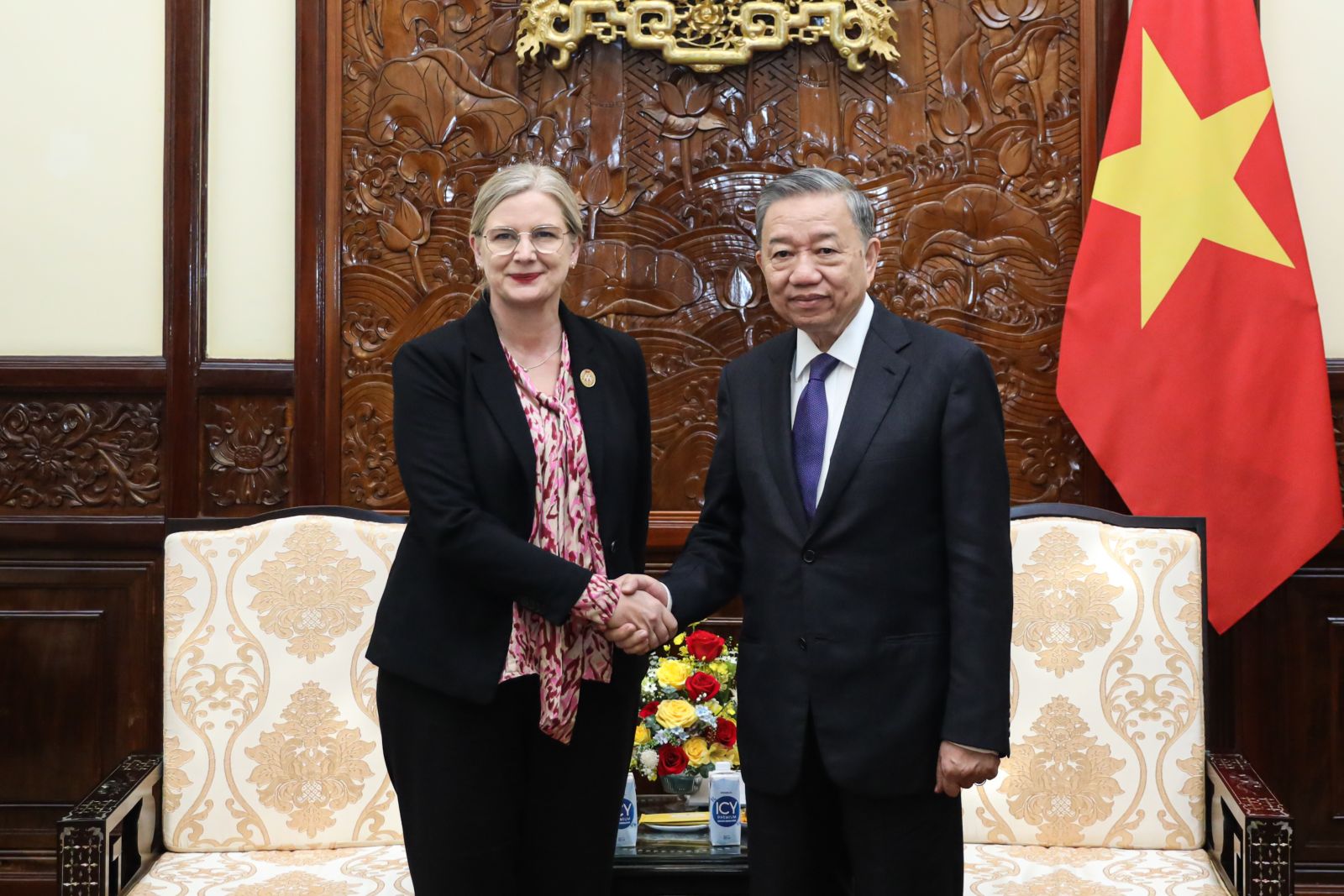 Le président vietnamien To Lam reçoit l ambassadrice de Suède