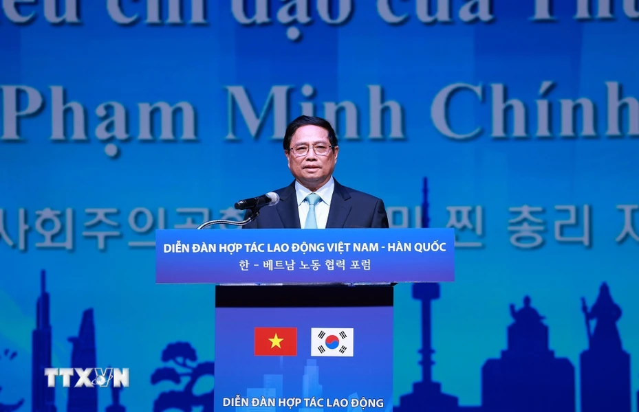 Le Premier ministre Pham Minh Chinh au Forum de coopération en matière de travail Vietnam-R de Corée
