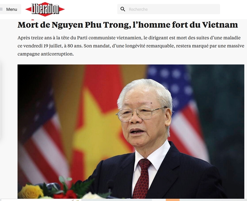 La presse française souligne le rôle et l empreinte du secrétaire général Nguyên Phu Trong