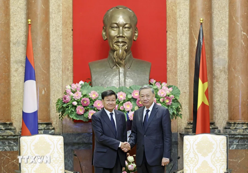 Le président To Lam reçoit le secrétaire général du PPRL et président lao