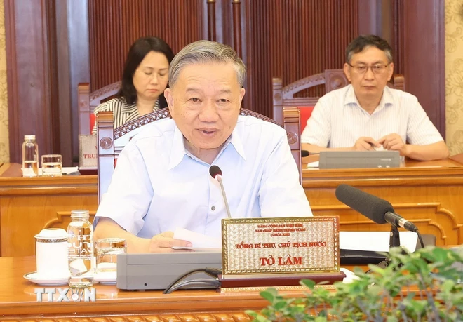 Le dirigeant To Lam préside une réunion sur le traitement des conséquences du typhon Yagi