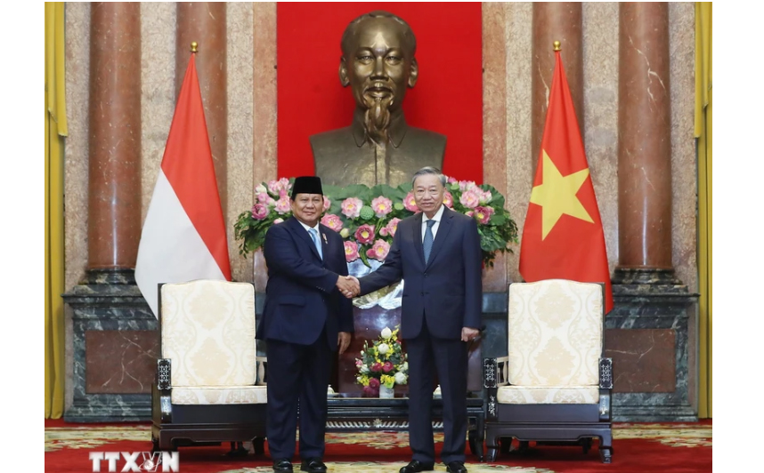 Le plus haut dirigeant vietnamien Tô Lâm reçoit le président élu de l Indonésie