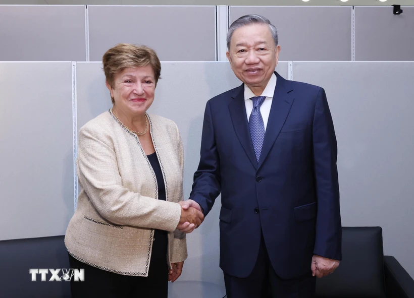 Le dirigeant To Lam rencontre la directrice générale du FMI